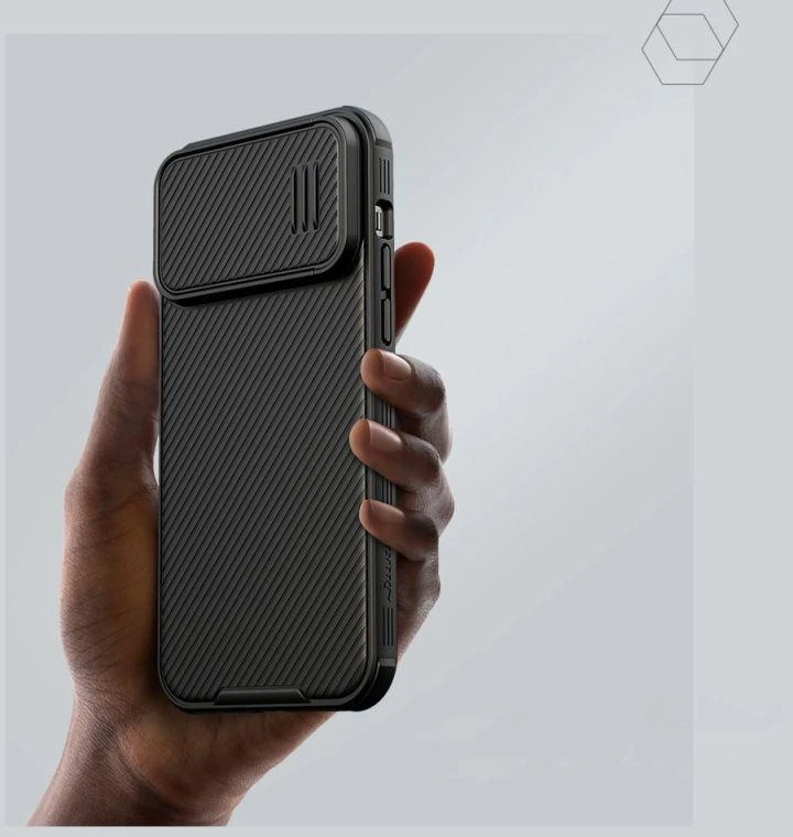 Nillkin CamShield S Apple iPhone 14 Pro Max Armored Camera Protector dėklas telefonui mėlynos spalvos