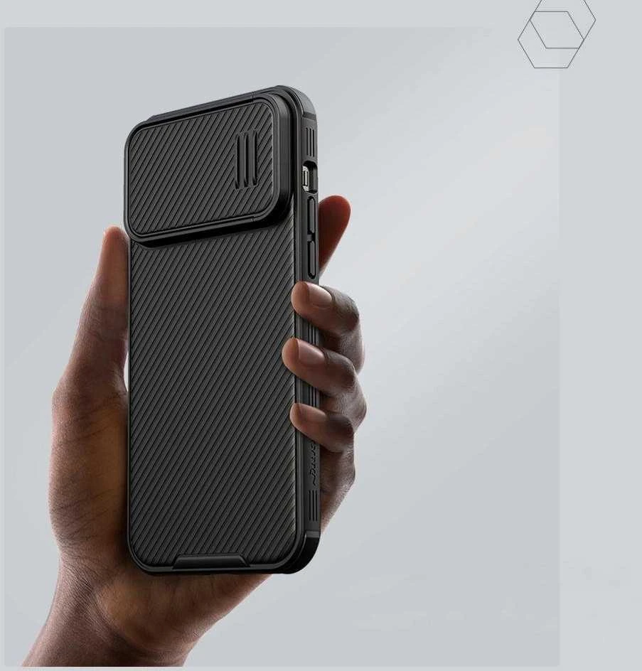 Nillkin CamShield S Apple iPhone 14 Pro Max Armored Camera Protector dėklas telefonui mėlynos spalvos