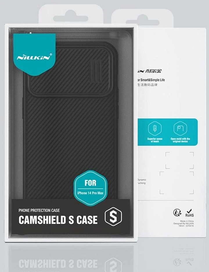 Nillkin CamShield S Apple iPhone 14 Pro Max Armored Camera Protector dėklas telefonui žalios spalvos