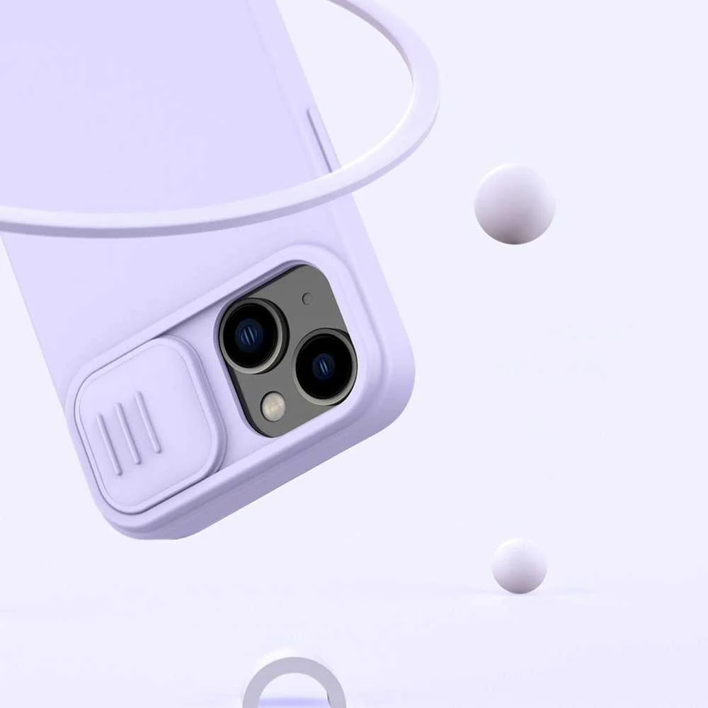 Nillkin CamShield Silky silikoninis Apple iPhone 14 Plus with Camera Protector dėklas telefonui juodos spalvos