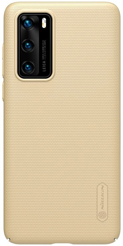 Nillkin Super Frosted Shield dėklas telefonui Huawei P40 auksinės spalvos