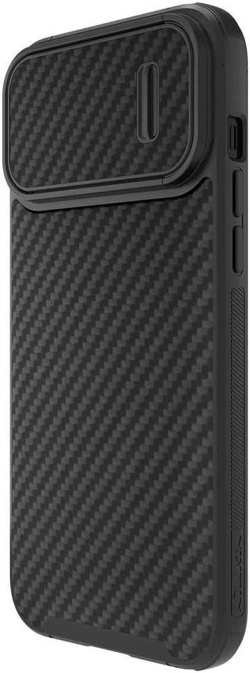 Nillkin Synthetic Fiber S Apple iPhone 14 Pro Max with camera, dėklas telefonui juodos spalvos