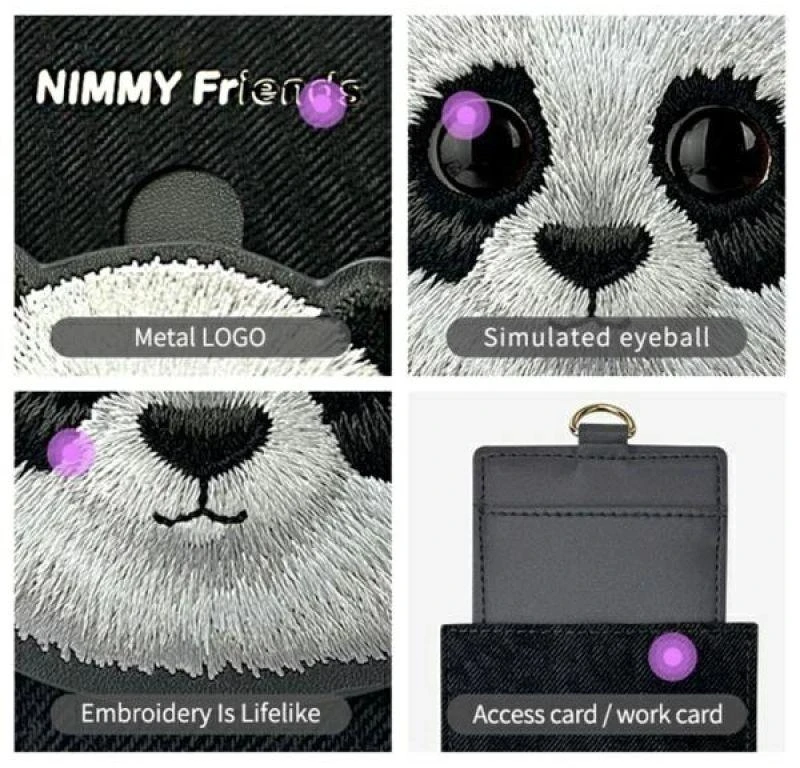 Nimmy kortelių dėklas juodos spalvos Big Eyed Pet 2.0 Cat
