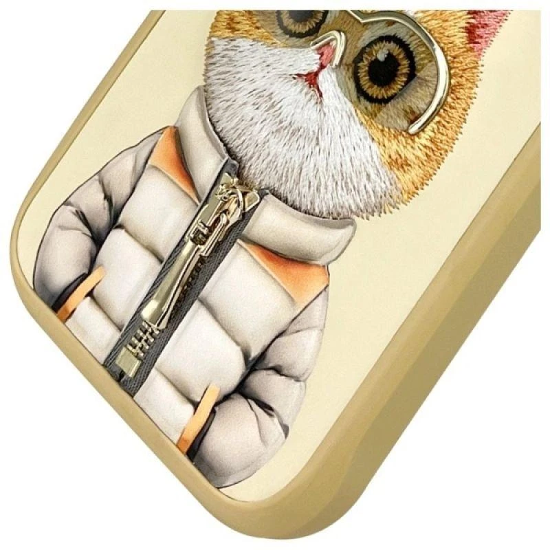 Nimmy Apple iPhone 16 Pro 6.3″ dėklas telefonui haki spalvos Cool&Cute 2.0 Cat