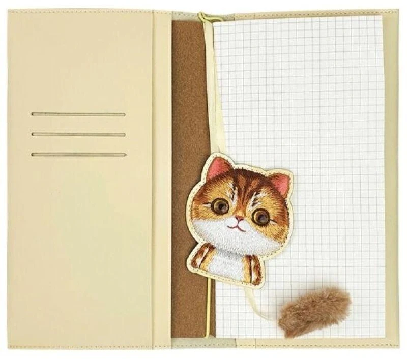 Nimmy rinkinys 2in1 užrašų knygelė + rašiklis haki spalvos Big Eyed Pet 2.0 Cat