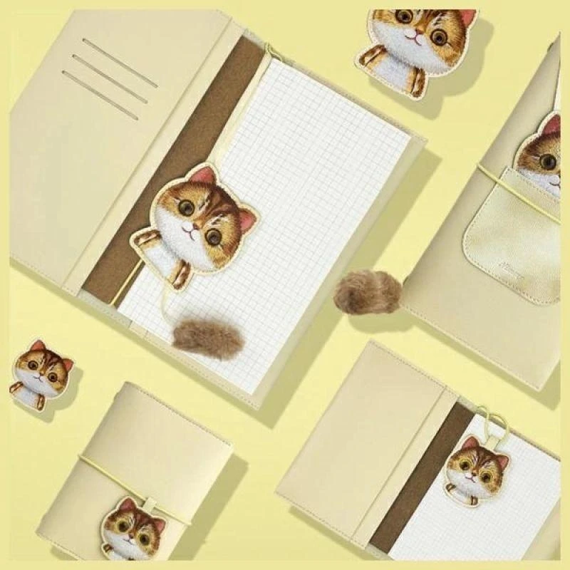 Nimmy rinkinys 2in1 užrašų knygelė + rašiklis haki spalvos Big Eyed Pet 2.0 Cat