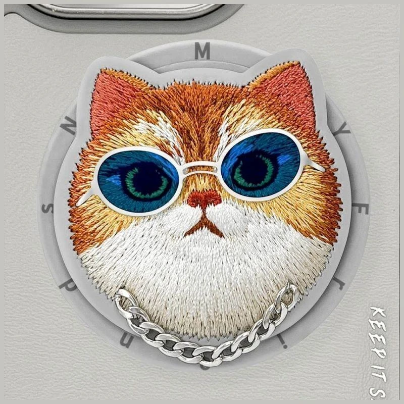 Nimmy Glasses Cool Cat MagSafe Apple iPhone 16 Pro Max dėklas telefonui pilkos spalvos