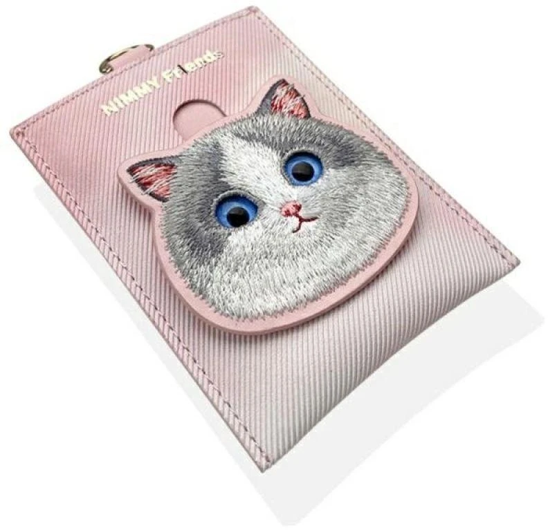 Dėklas Nimmy card wallet rožinės spalvos Big Eyed Pet 2.0 Cat