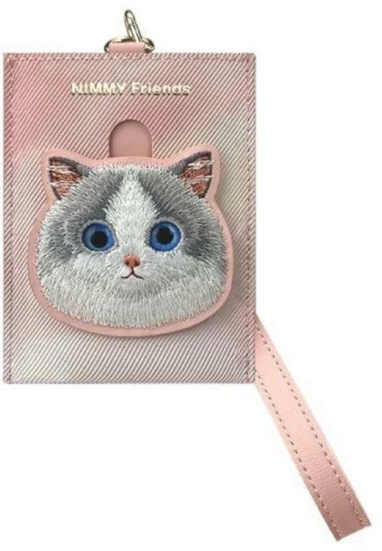 Dėklas Nimmy card wallet rožinės spalvos Big Eyed Pet 2.0 Cat