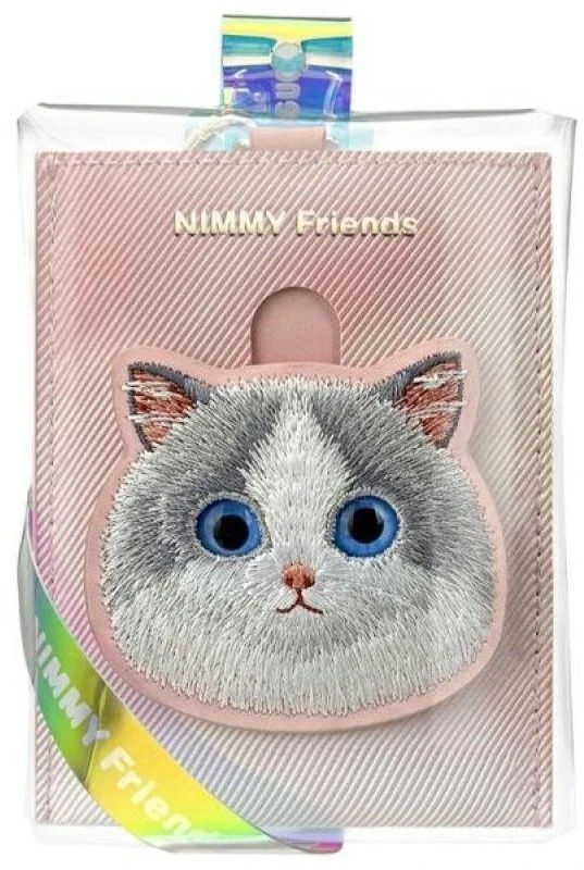 Dėklas Nimmy card wallet rožinės spalvos Big Eyed Pet 2.0 Cat