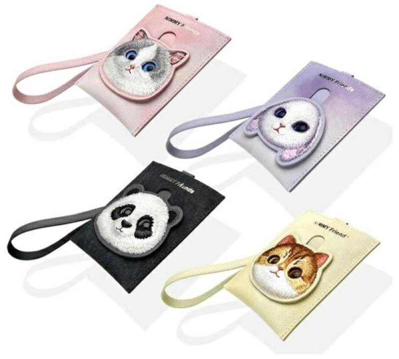Dėklas Nimmy card wallet rožinės spalvos Big Eyed Pet 2.0 Cat