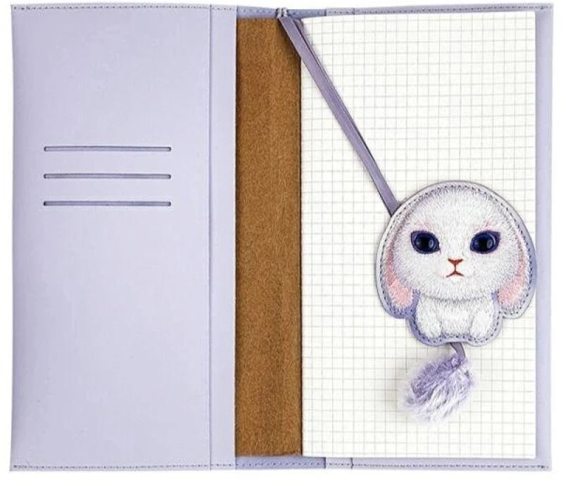 Nimmy rinkinys 2in1 užrašų knygelė + rašiklis violetinės spalvos Big Eyed Pet 2.0 Rabbit
