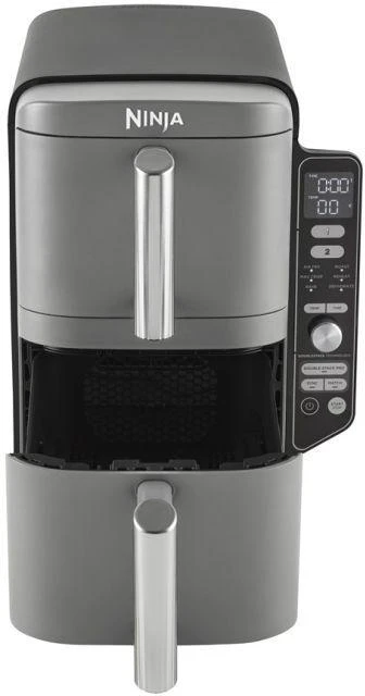 Karšto oro gruzdintuvė Ninja Double Stack XL, 2 lygių, 9,5 l, SL400EU, Tamsiai pilka