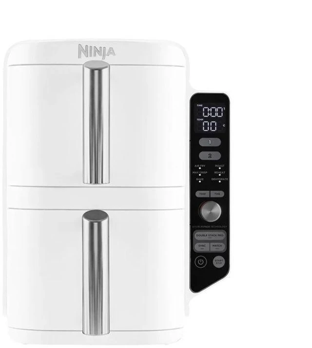 Karšto oro gruzdintuvė Ninja Double Stack XL, 2 lygių, 9,5 l, SL400EU, balta