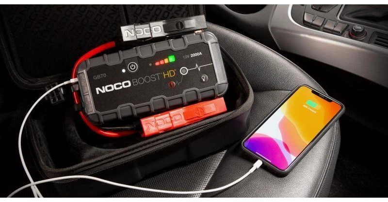 NOCO GB70 Boost 12V 2000A Jump Starter starteris su integruota 12V/USB baterija