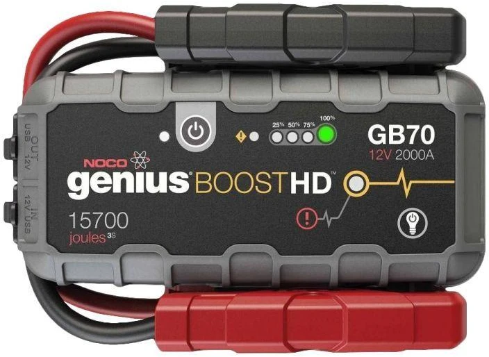 NOCO GB70 Boost 12V 2000A Jump Starter starteris su integruota 12V/USB baterija