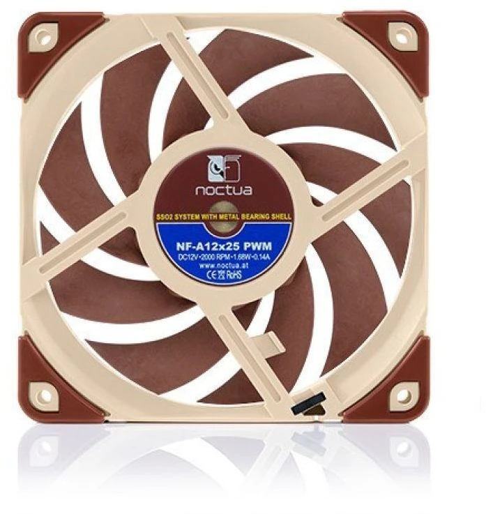 Noctua NF-A12X25 PWM - Kompiuterio dėklas - Cooler - 12 cm - 450 RPM - 2000 RPM - 1700 RPM