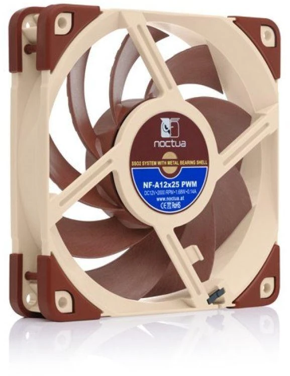 Noctua NF-A12X25 PWM - Kompiuterio dėklas - Cooler - 12 cm - 450 RPM - 2000 RPM - 1700 RPM
