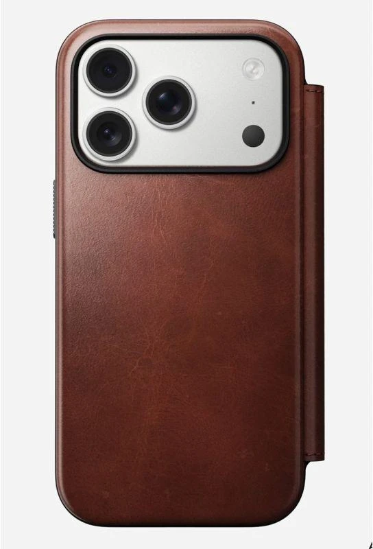 Dėklas Nomad Modern Leather Folio, olde dublin (Horween) - iPhone 17 Pro