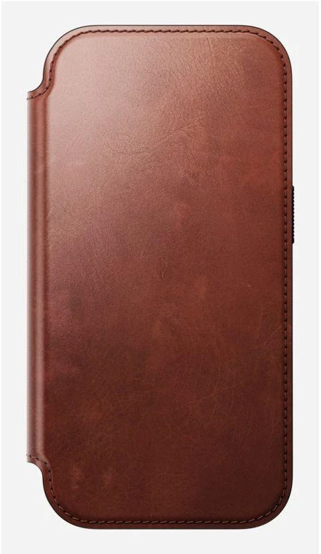 Dėklas Nomad Modern Leather Folio, olde dublin (Horween) - iPhone 17 Pro