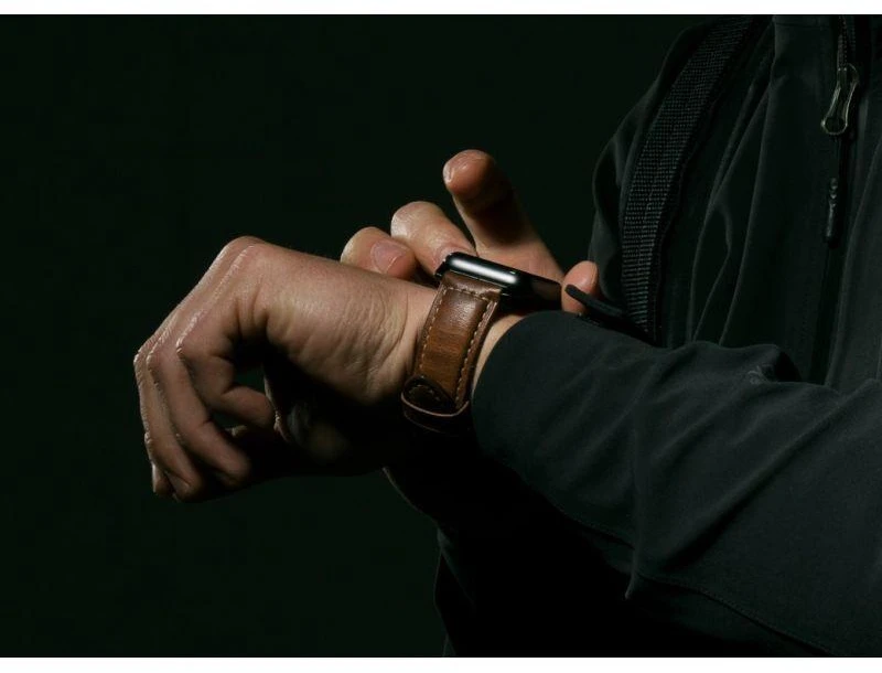 Nomad Išmaniojo laikrodžio Apple odinis dirželis, Rudos spalvos, 42/44mm
