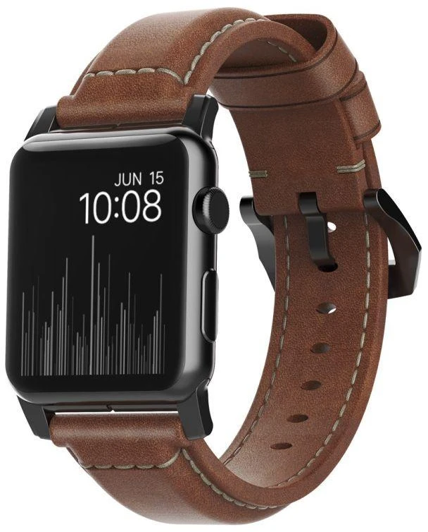 Nomad Išmaniojo laikrodžio Apple odinis dirželis, Rudos spalvos, 42/44mm