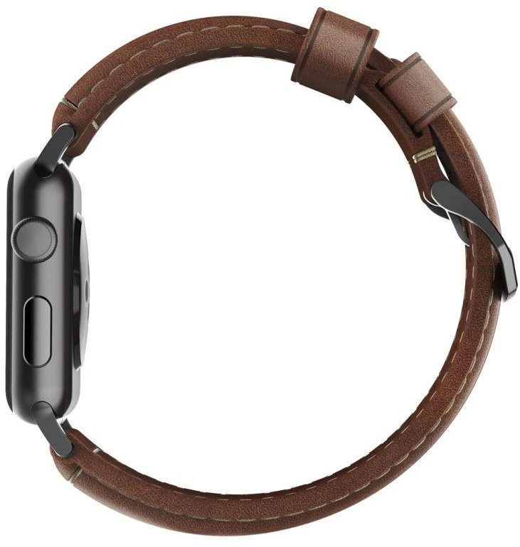 Nomad Išmaniojo laikrodžio Apple odinis dirželis, Rudos spalvos, 42/44mm