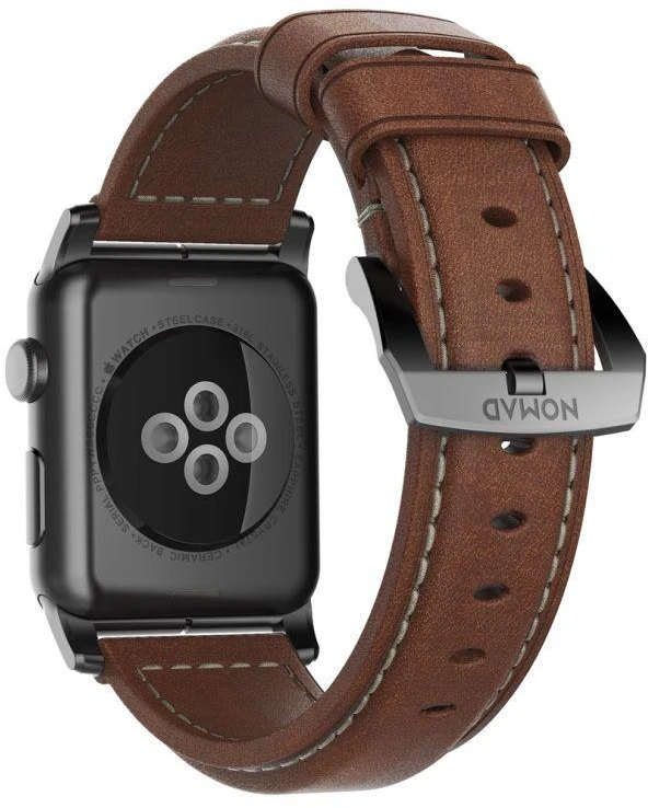 Nomad Išmaniojo laikrodžio Apple odinis dirželis, Rudos spalvos, 42/44mm