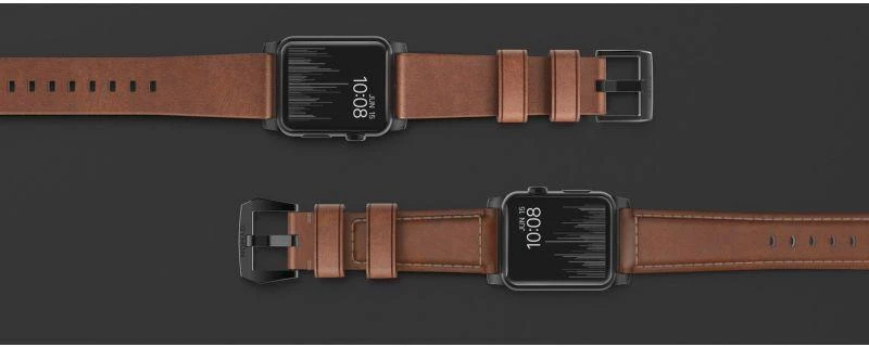Nomad Išmaniojo laikrodžio Apple odinis dirželis, Rudos spalvos, 42/44mm