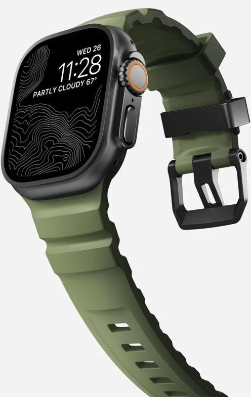Nomad Rocky Point Band, juodas/miško stiliaus - AW 49/45/44/42mm
