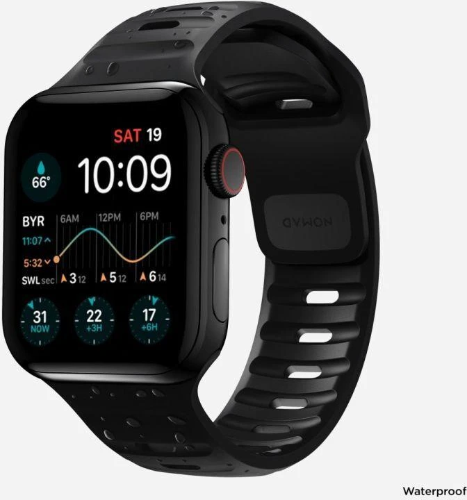 Apyrankė Nomad Sport Strap M/L, juodas - Apple Watch 49mm/46mm/45mm/44mm/42mm