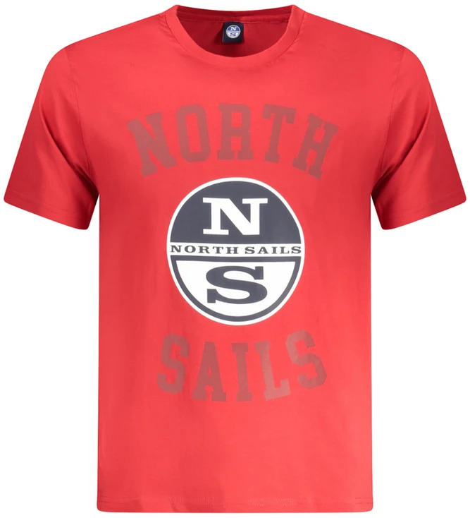 NORTH SAILS MĘSKA KOSZULKA Z KRÓTKIM RĘKAWEM RAUDONA