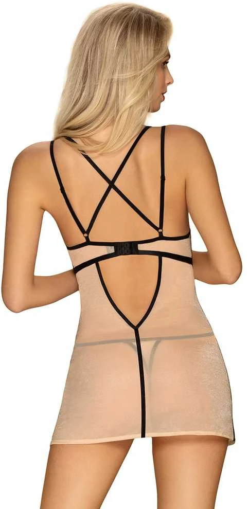 Obsessive - Nudelia chemise & stringai S/M