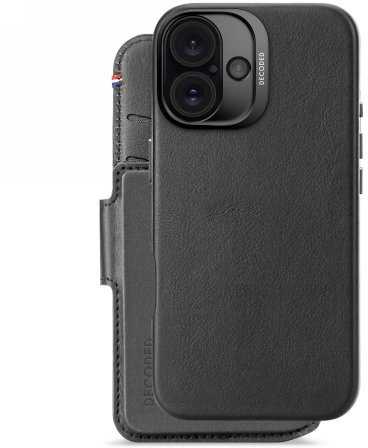 Carruzzo Decoded Leather Detachable Wallet mobiliojo telefono dėklas 15,5 cm (6.1″) Piniginės tipo Juoda