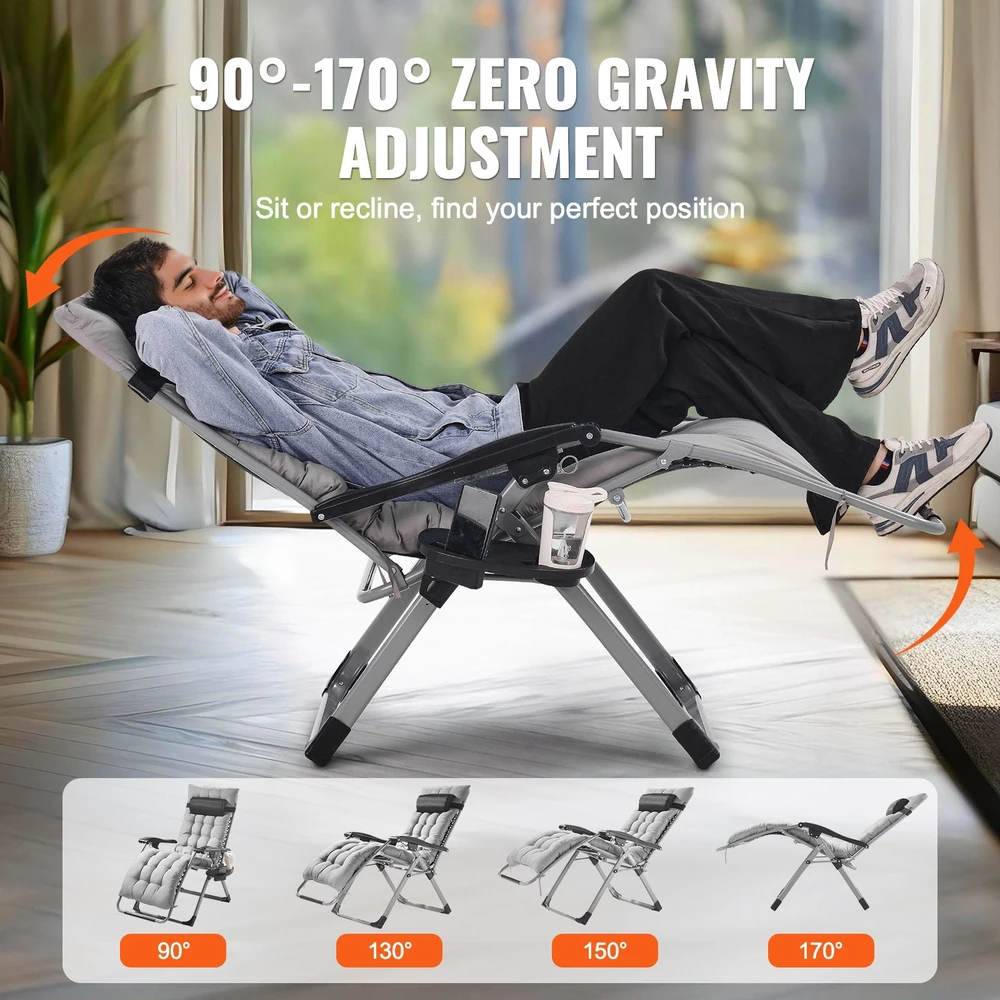 VEVOR 26" lauko ir vidaus gravitatinė kėdė