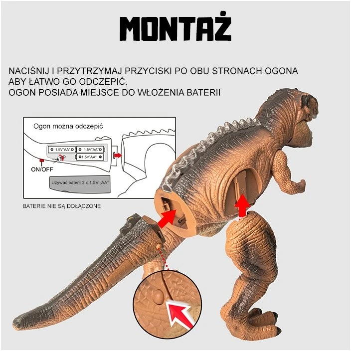 Nuotoliniu būdu valdomas T-Rex dinozauras Woopie, nuo 3 metų