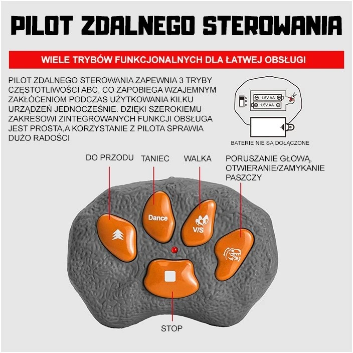 Nuotoliniu būdu valdomas T-Rex dinozauras Woopie, nuo 3 metų