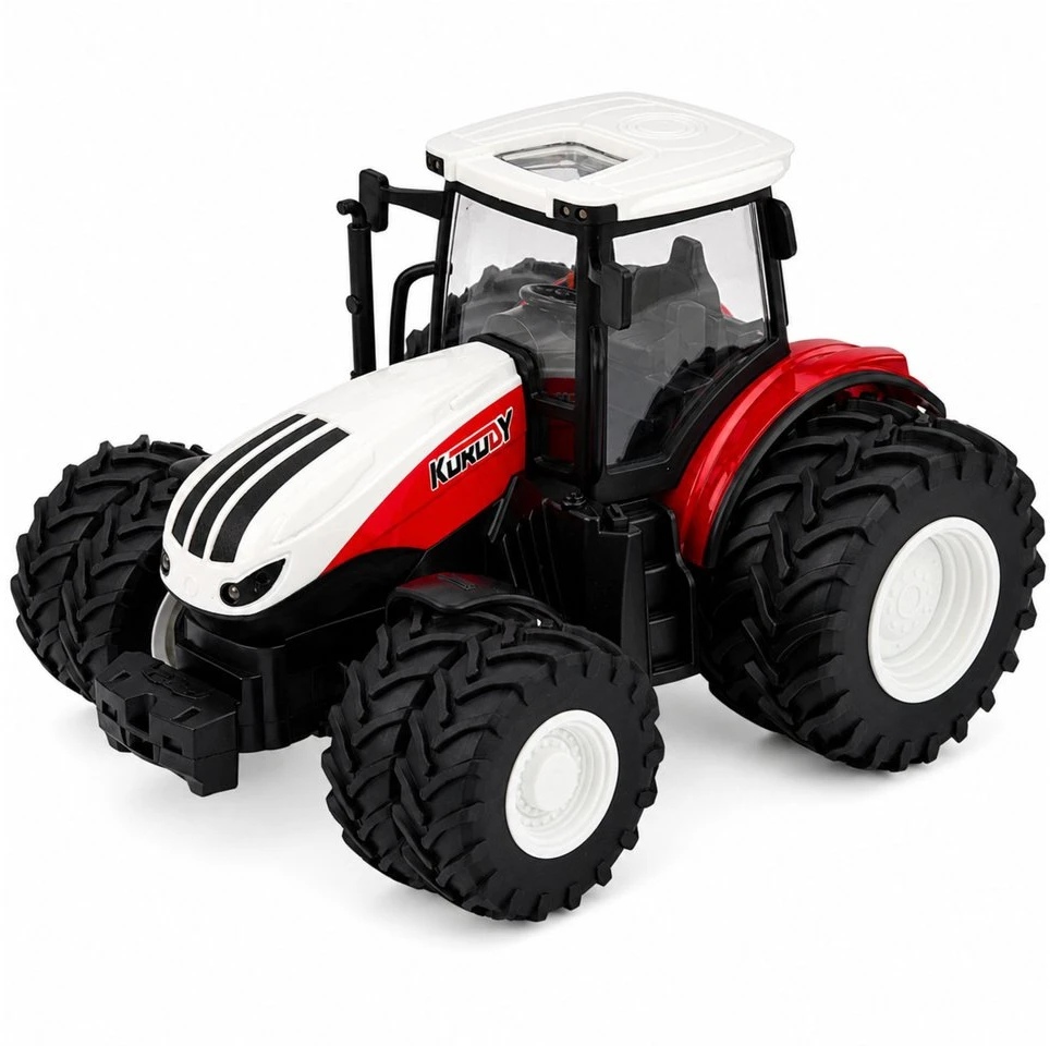 Lean Toys Nuotoliniu būdu valdomas traktorius 1:24 su priekaba