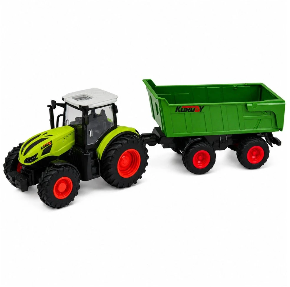 Lean Toys Traktorius su priekaba 1:24