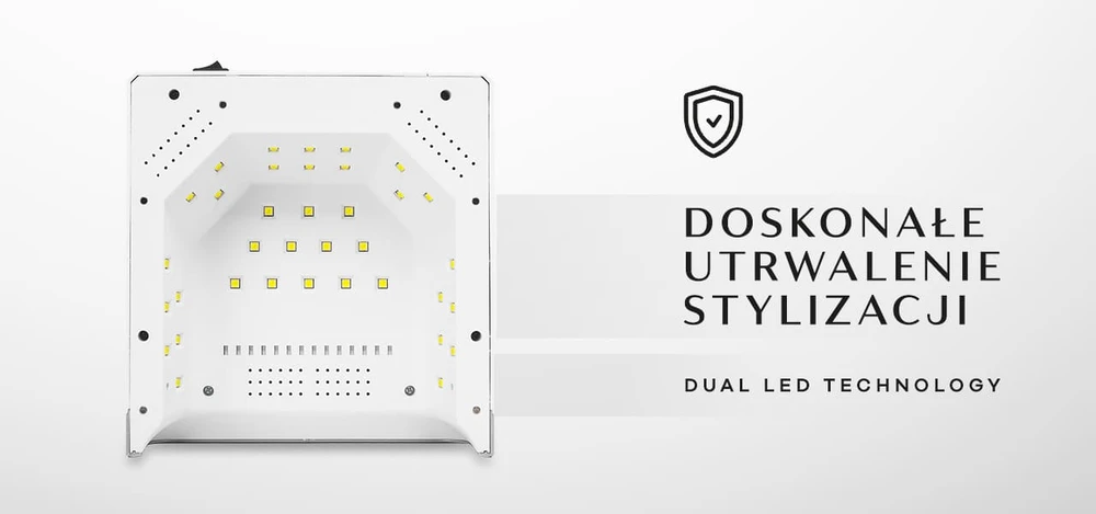 OCHO NAILS belaidė LED UV lempa X22, 72 W, balta, su veidrodiniu dugnu