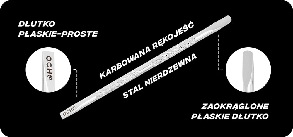 Activeshop Dvipusis įrankis manikiūrui ir pedikiūrui Ocho Pro, Nr.103, 1 vnt.