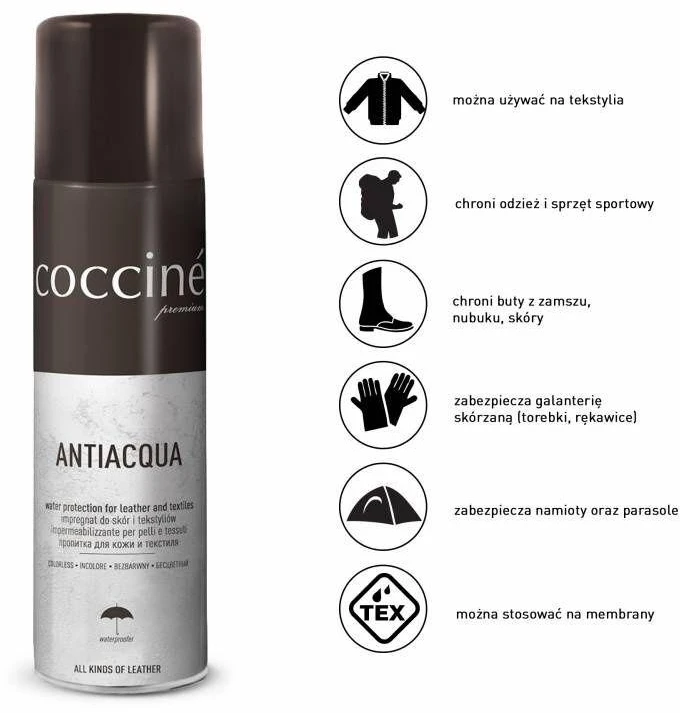 Coccine impregnantas purškiamas visų rūšių odai ir tekstilei, neutralios spalvos, 250 ml