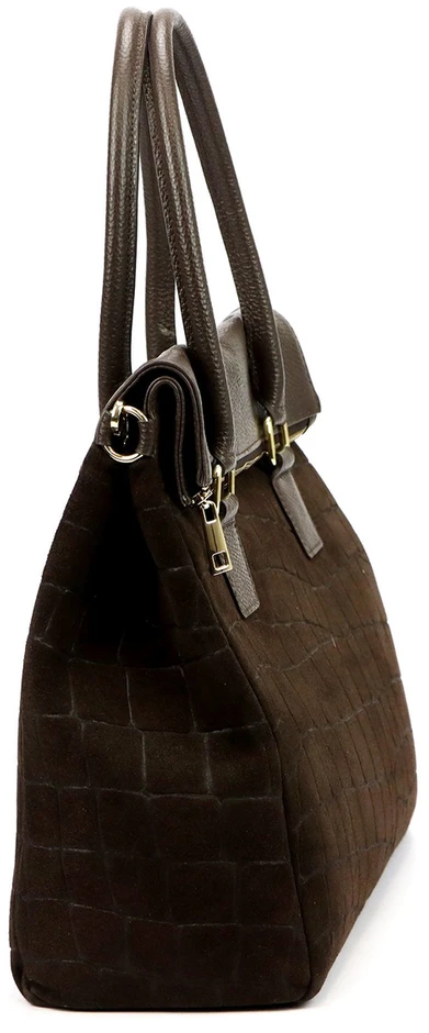 Odinė moteriška rankinė A4 Camilla Premium 10.015 Croco