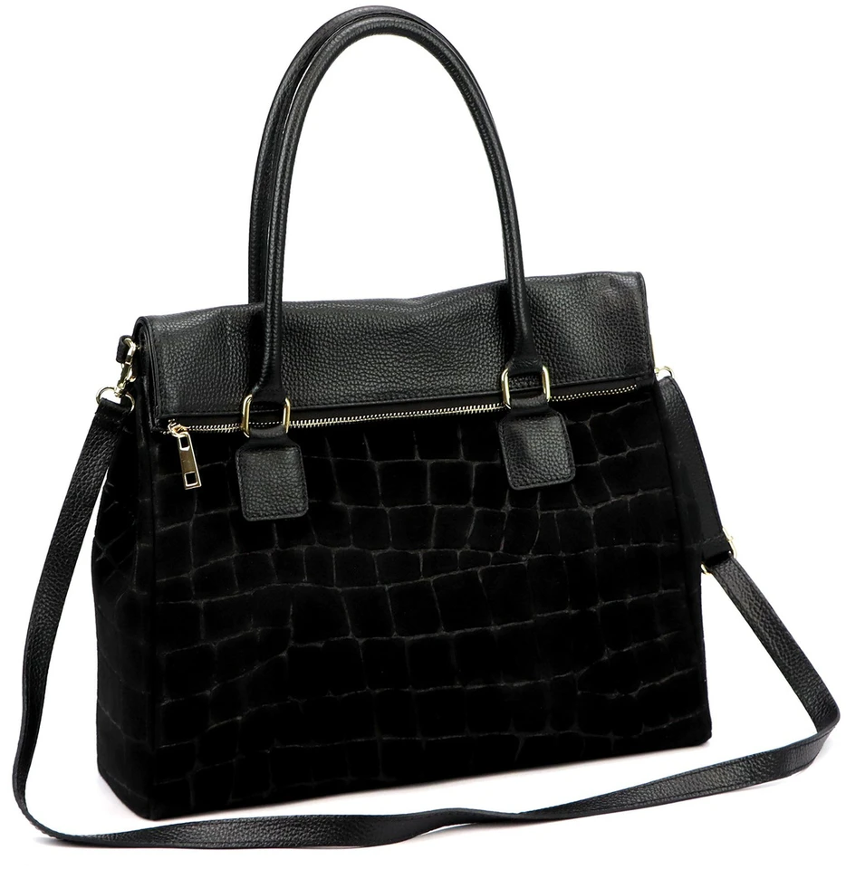 Odinė moteriška rankinė A4 Camilla Premium 10.015 Croco