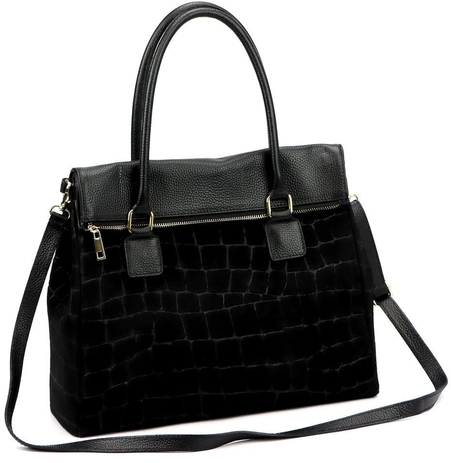 Odinė moteriška rankinė A4 Camilla Premium 10.015 Croco