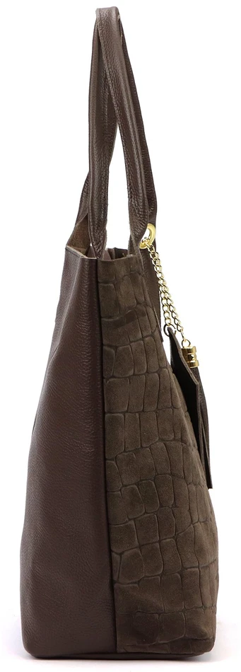 Odinė rankinė per petį Luka 26-036 CROCO