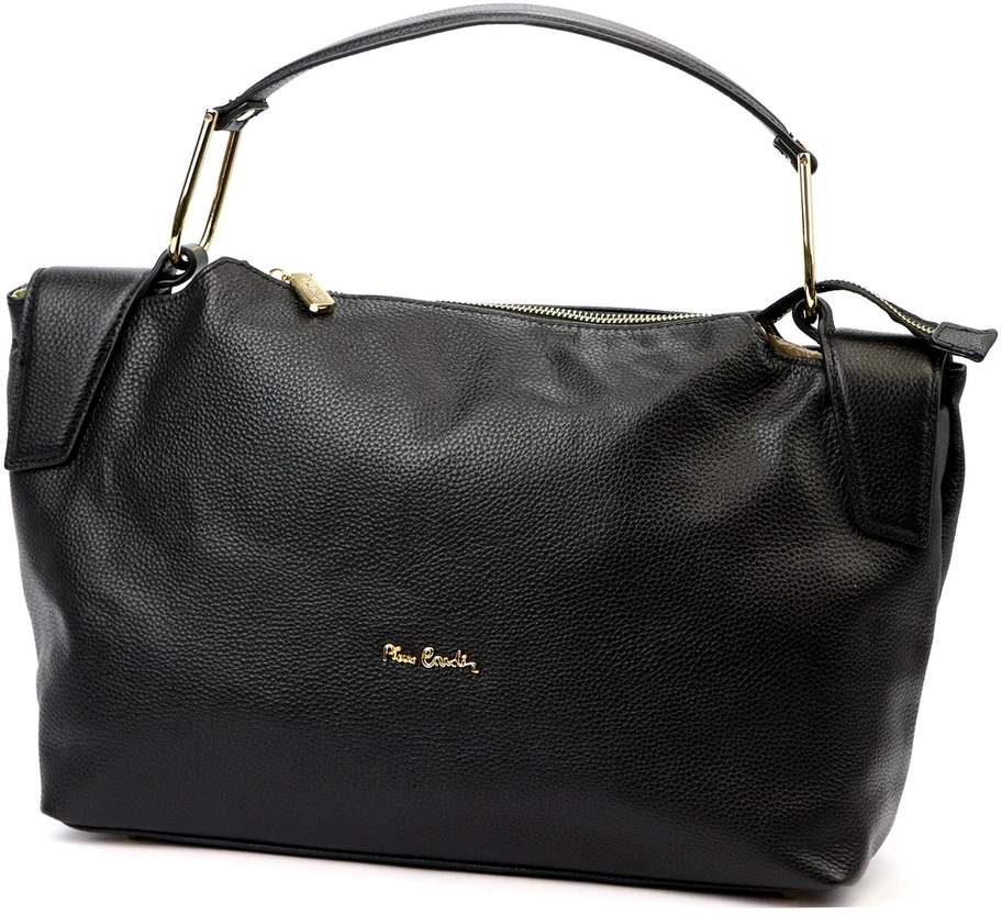 Duża Skórzana damska shopperbag torebka na ramię su laikikliu Pierre Cardin
