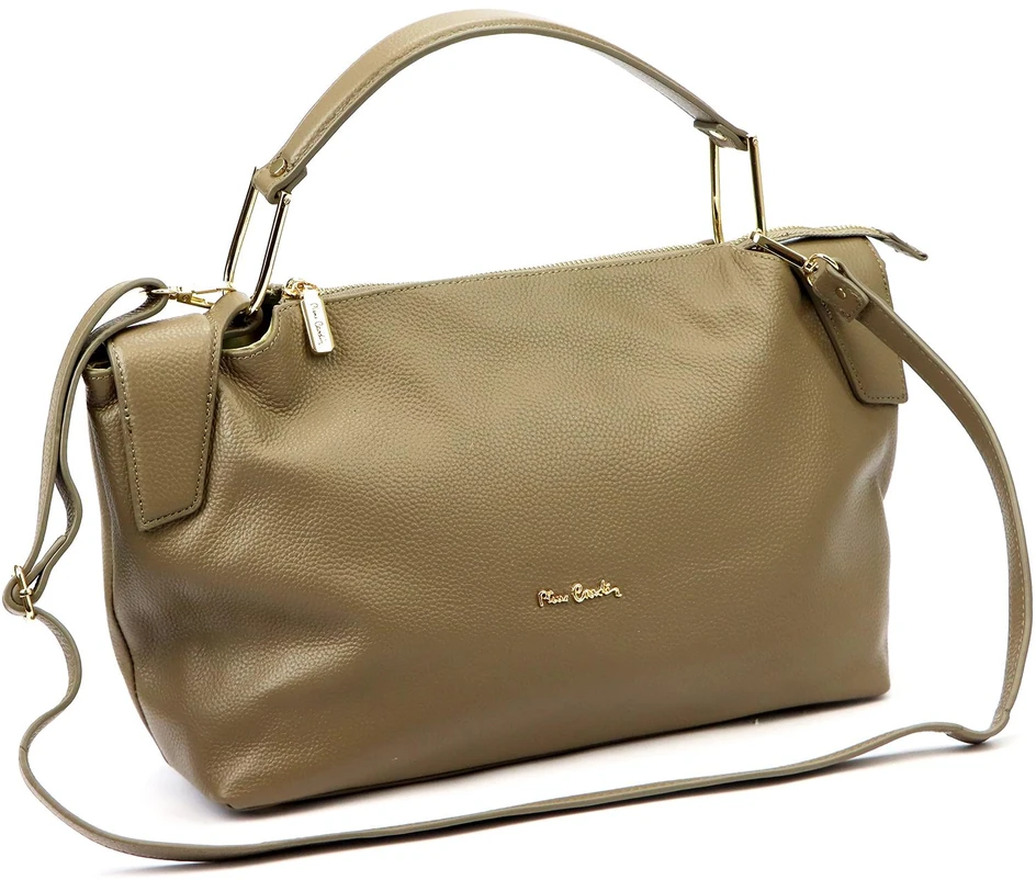 Duża Skórzana damska shopperbag torebka na ramię su laikikliu Pierre Cardin
