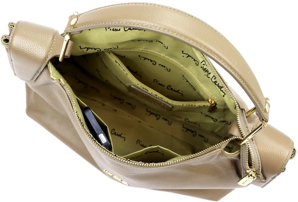 Duża Skórzana damska shopperbag torebka na ramię su laikikliu Pierre Cardin
