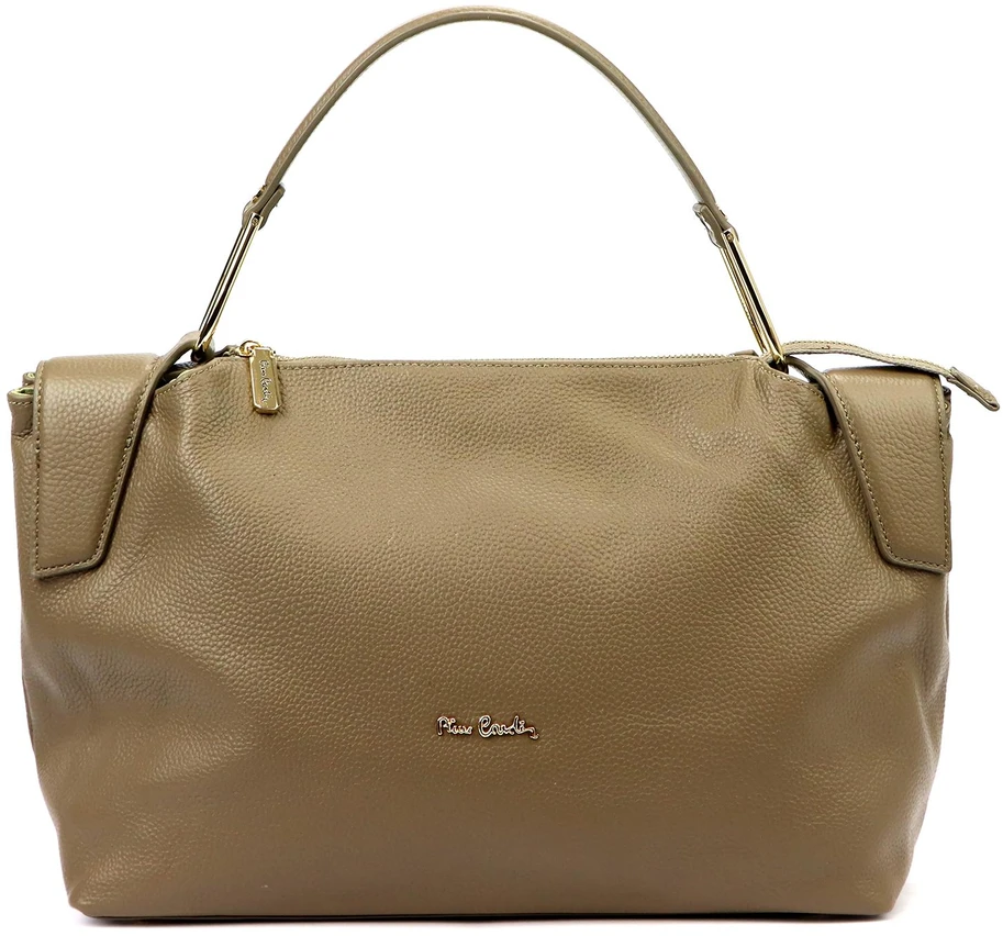 Duża Skórzana damska shopperbag torebka na ramię su laikikliu Pierre Cardin